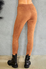 Tobacco Suede Front Seam Venti Leggings 8/10/23 6816