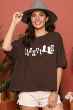 Dark Brown Nashville Western Print Tee 7/18/23 6647