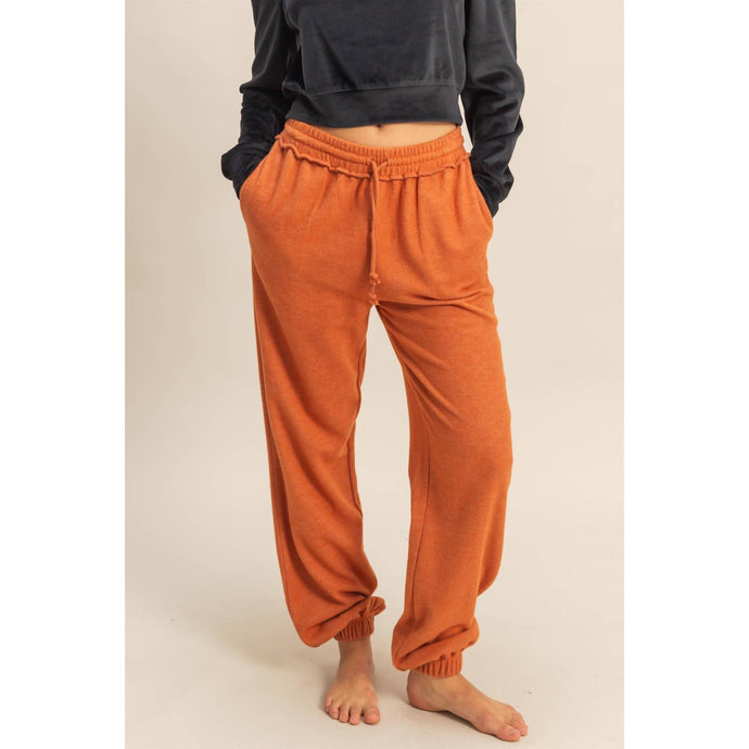 Baked Clay Reverse Seam High-Waisted HYFVE Jogger Pants