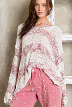 Mauve Multi Stripe Handmade Thin POL Sweater 8/11/23 6844