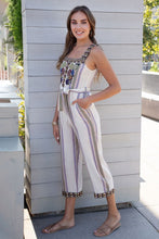 Off White Floral Embroidered Stripe Tie Belt Venti Romper 7/7/23 6620