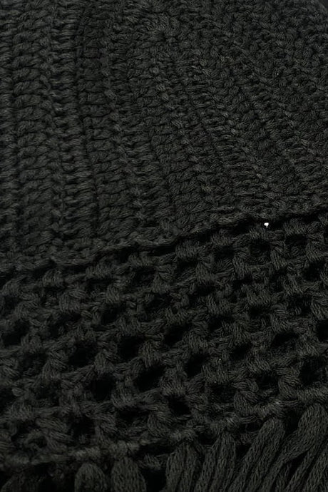 Black Crochet Halter Crop Top 3/22/24 8355