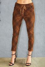 Black Camel Grid Pattern Baby Corduroy Venti Crinkle Joggers 9/14/23 7083