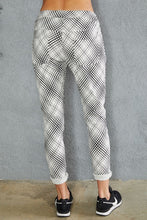 Black White Grid Pattern Baby Corduroy Venti Crinkle Joggers 9/14/23 7091