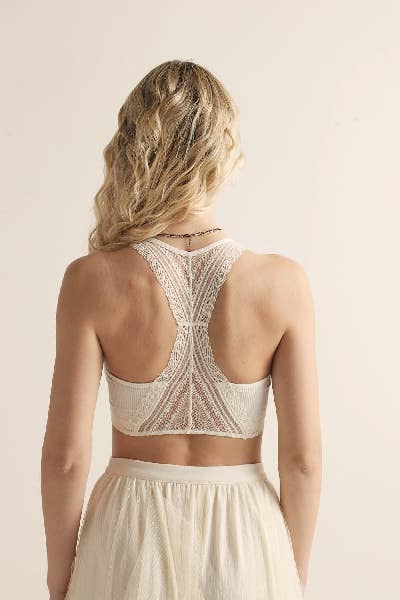 Ivory Lace Padded Bralette