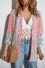 Multi Floral Open Front Bell Sleeve Kimono 4/18/24 8473