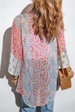 Multi Floral Open Front Bell Sleeve Kimono 4/18/24 8473
