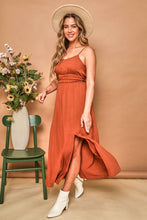 Camel Smocked Maxi Dress 9/12/23 7001