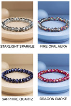 Sapphire Quartz Glass Beaded Bracelet