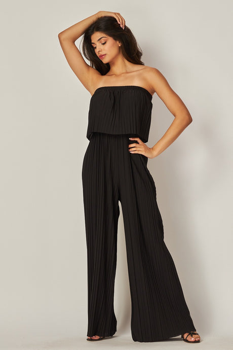 Black Venezia Pleated Strapless Jumper 4/25/25 9805