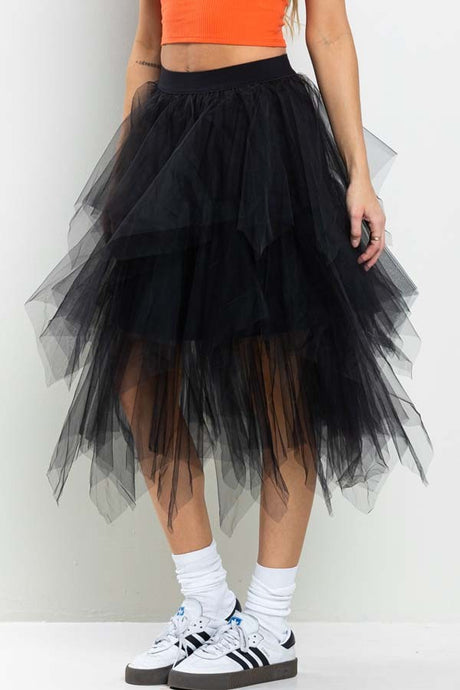 Black Tulle Mesh Cancan Skirt 7/22/25 1054