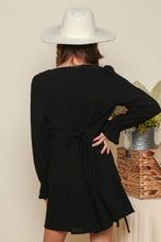 Black Lace Up Mini Dress 9/12/23 6999