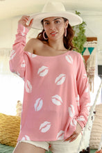 Blush Off White Kisses Asym Knit Tee 7/18/23 6655