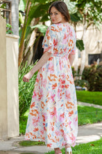 Multicolor Tropical Floral Ruched Maxi S Dress 6/5/23 6357