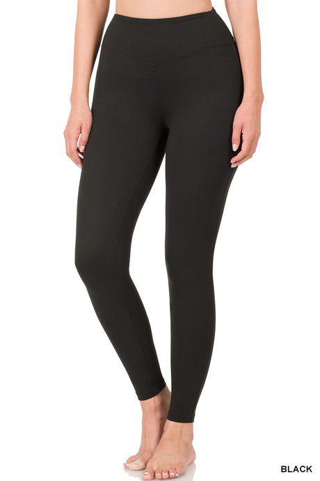 Black Brushed Microfiber Zenana Leggings 9/9/26 1409