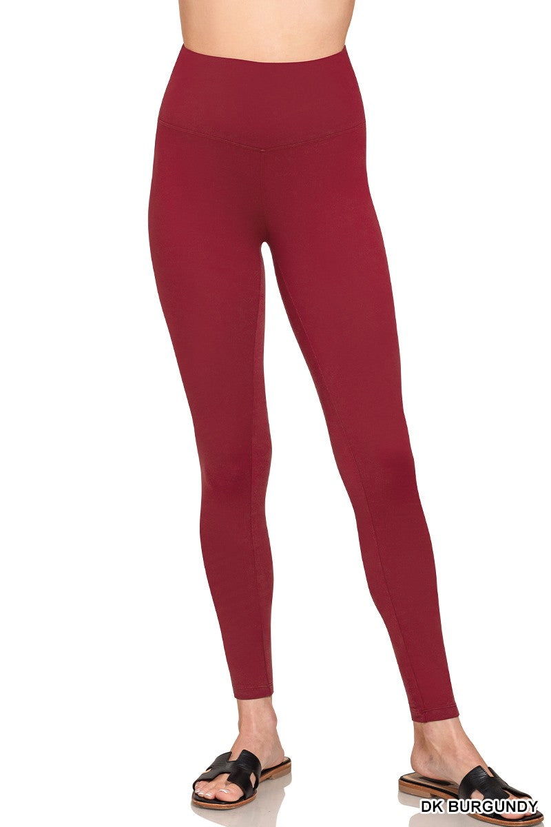 Dark Burgundy Brushed Microfiber Zenana Leggings 9/9/26 1410