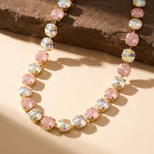 Multi Iridescent Pastel Crystal Collar Necklace