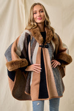 Camel Multi Faux Fur Coat 10/2/23 7153