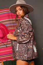 Brown Leopard Print Distressed Jacket 7/18/23 6659