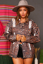 Brown Leopard Print Distressed Jacket 7/18/23 6659