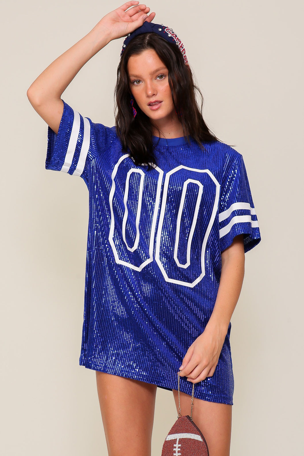 Royal Sequin 00 Oversized Top 9/18/23 7099