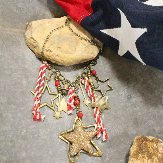 Primitive Peddler Fireworks Explosion Charm'd Necklace