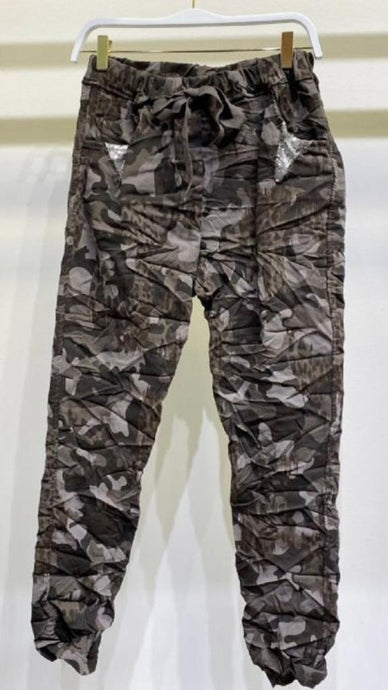 Charcoal Camo Leopard Venti Crinkle Joggers 9/14/23 7089