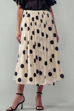 Polka Dotted Midi Skirt: Cream