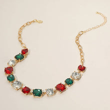 Coral Neon Cushion Square Stone Link Evening Necklace