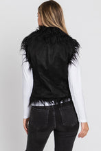 Black Faux Fure Suede Western Boho Vest 11/17/23 7598