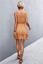 Orange Floral Sleeveless Sun Dress 8/14/23 6865