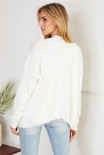 White Fuzzy Heart Open Front Knit Venti Cardigan 9/14/23 7095
