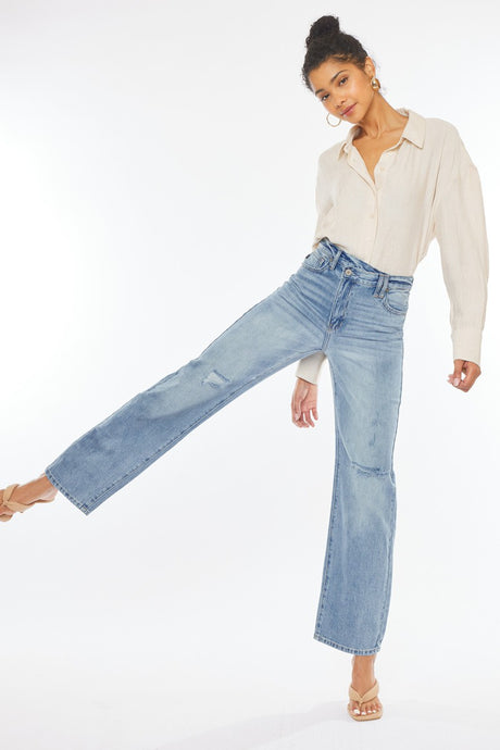 Light 90's Wide Leg Straight Kancan Jeans 8/4/23 6788