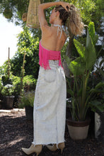 Fuchsia Fringe Sleeveless Blue Buttercup Top 8/15/23 6871