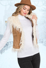 Taupe Faux Fure Suede Western Boho Vest 11/17/23 7599