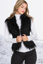 Black Faux Fure Suede Western Boho Vest 11/17/23 7598