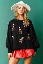 Black Christmas Ginger Bread Man Sweatshirt 10/6/23 7161