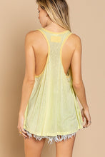 Lemon Yellow Scoop Neck Sleeveless POL Top 6/19/23 6457
