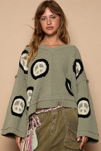 Dried Basil V Neck Long SLeeve Peace Berber POL Sweater 11/17/23 7597