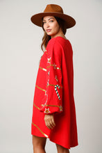 Red Christmas Sequin Stripe Sweatshirt Dress 10/4/23 7159