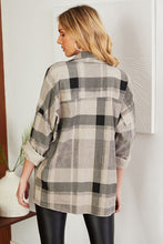 Black Beige Plaid Baby Corduroy Long Sleeve Venti Shacket 9/14/23 7093