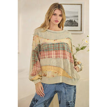 Ash Washed Fabric Long Sleeve Oli+Hali Top