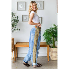 Denim Washed Colorblock Contrast Oli+Hali Jeans