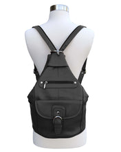 Brown cowhide leather backpack