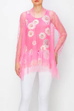 Hot Pink Pearl Sheer Origami Top