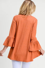 Copper Half Bell Sleeve Top