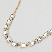 Lavender Opal Cushion Rectangular Stone Cluster Link Evening Necklace
