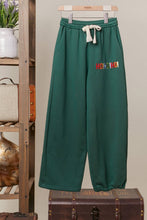 Green Christmas Pants with Lettering