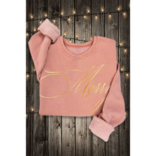 Mineral Black Merry Gold Foil Graphic Sweatshirt
