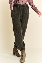 Black Rhinestone Elastic Waistband Davi & Dani Joggers
